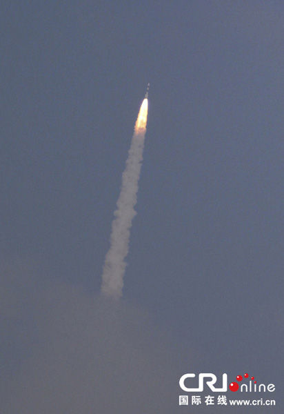 11月5日，在印度斯里赫里戈達(dá)島，極地衛(wèi)星運(yùn)載火箭（PSLV-C25）攜帶印度首枚火星探測(cè)器“曼加里