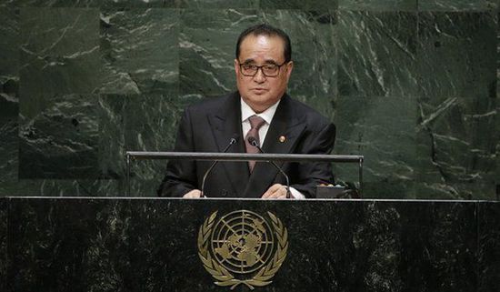 9月27日，朝鮮外相李洙墉在聯(lián)大發(fā)表講話。
