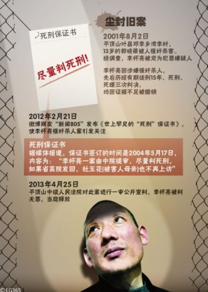 因涉嫌奸殺幼女，李懷亮被羈押了近12年，先后歷經(jīng)有期徒刑15年、死刑、死緩三次判決，最終因“證據(jù)不足、事實(shí)不清”于近日被宣判無(wú)罪，當(dāng)庭釋放