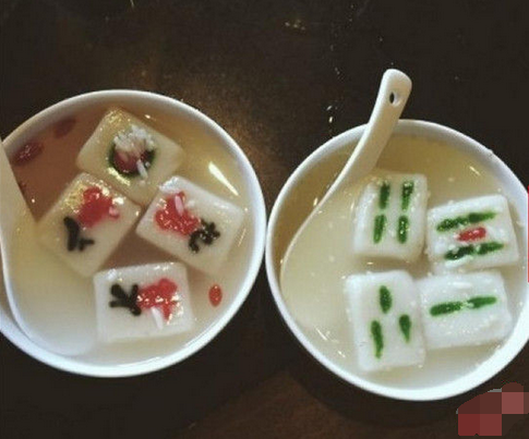 來碗清一色！火鍋店推出創(chuàng)意麻將湯圓