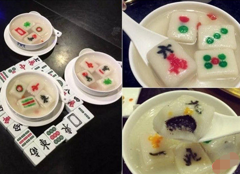 來碗清一色！火鍋店推出創(chuàng)意麻將湯圓