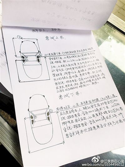 大叔手繪7米長(zhǎng)卷，為考“科目三”真是拼了