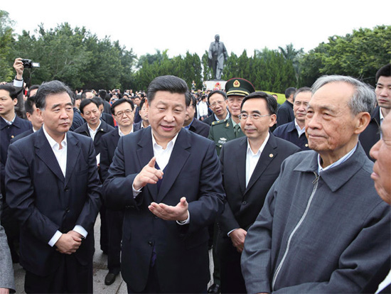 2012 年12 月，習(xí)近平任中共中央總書記后首次離京，即到改革前沿的廣東考察