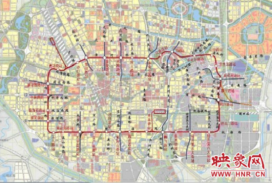 鄭州地鐵5號線線路圖。