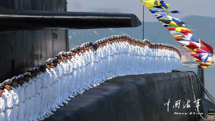 威武的核潛艇官兵。軍報(bào)記者-喬天富攝