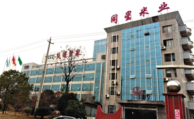 月11日，婁底市經(jīng)濟(jì)技術(shù)開發(fā)區(qū)內(nèi)，同星米業(yè)和吳哥世家兩家公司因借貸資金鏈斷裂，公司大門緊鎖。新京報記