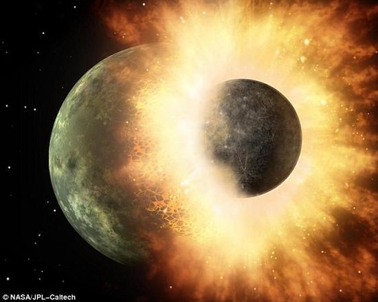 資料圖片：科學(xué)家說，45億年前跟忒伊亞行星的一場相撞，把水資源帶到了地球。
