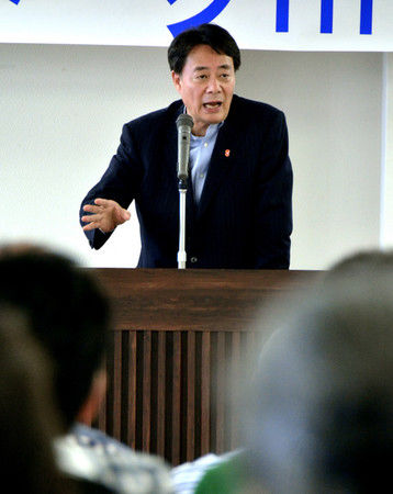 日本民主黨黨首海江田萬里。