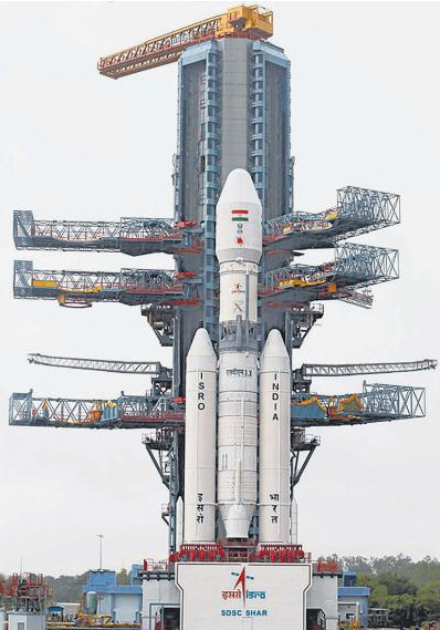 印度最新研制的地球同步衛(wèi)星發(fā)射火箭“馬克III型”(Mark III)。