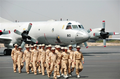吉布提機(jī)場，日本海上自衛(wèi)隊(duì)的兩架P-3C飛機(jī)抵達(dá)，在亞丁灣執(zhí)行反海盜任務(wù)。