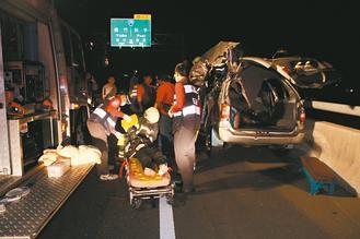 嘉義縣八十二號快速道路發(fā)生死亡車禍，造成二死一重傷慘劇。