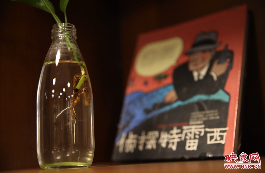 書店內(nèi)的裝飾。